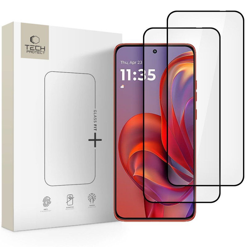 Tech-Protect Glass Fit+ tvrdené sklo pre Motorola Edge 50 Neo / 60 Neo, čierne (2 ks)