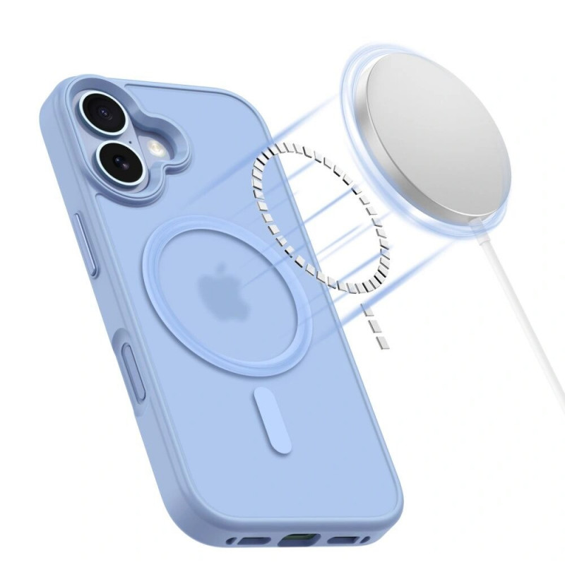Tech-Protect MagMat MagSafe puzdro pre Apple iPhone 17, matná mist modrá
