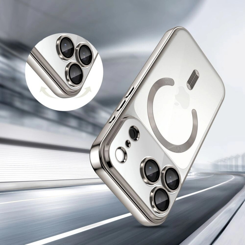 Tech-Protect MagFlex MagSafe puzdro pre Apple iPhone 17 Pro Max, lesklá strieborná