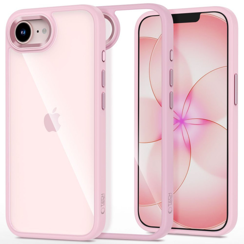 Tech-Protect Magmat puzdro pre Apple iPhone 16e / 17e, soft pink/clear