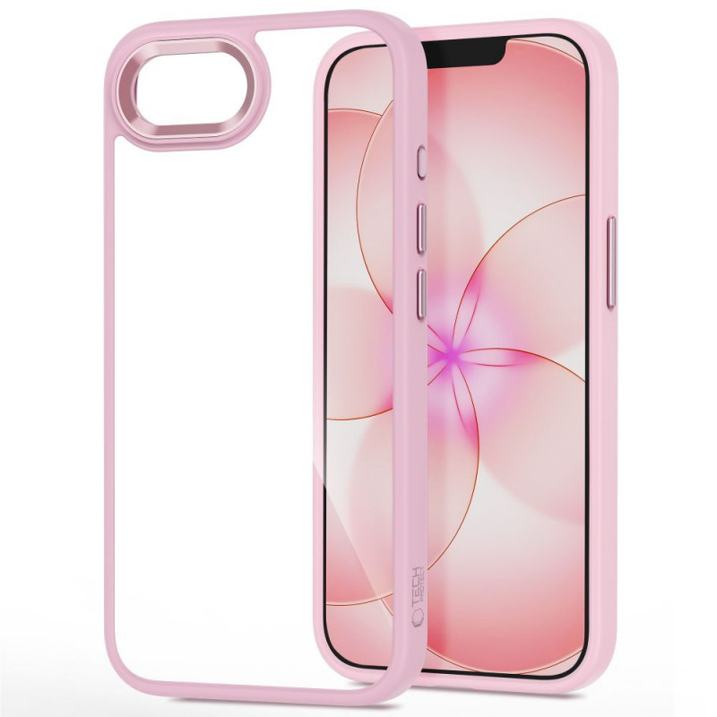 Tech-Protect Magmat puzdro pre Apple iPhone 16e / 17e, soft pink/clear