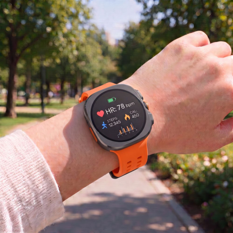 Tech-Protect Silikónový remienok Air pre Samsung Galaxy Watch Ultra 1 / 2 (2024-2026) 47 mm, tangerine orange
