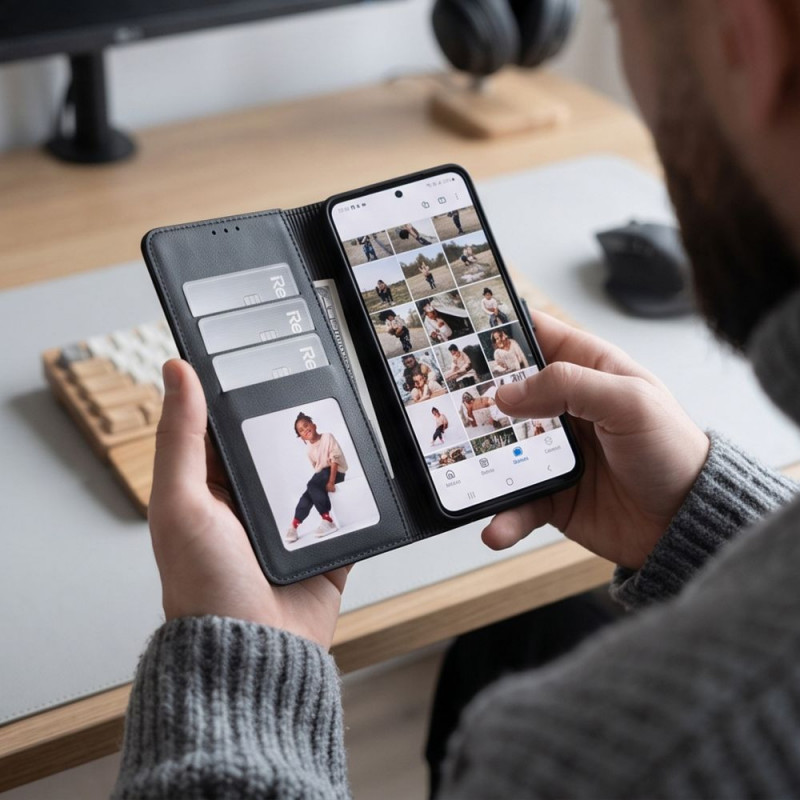 Tech-Protect Peňaženkové puzdro Samsung Galaxy S26 FE čierne
