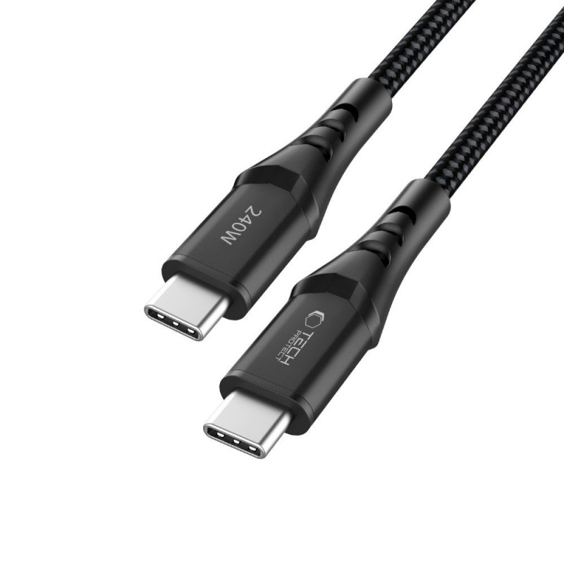 Kábel Tech-Protect Ultraboost UB11T USB-C na USB-C PD 240W, 100 cm, čierny