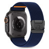 Náramok na hodinky Tech-Protect Nylon Clasp pre Apple Watch 6 / 7 / 8 / 9 / 10 / SE / Ultra 1 / 2 44/45/46/49 mm, námornícka modrá