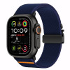 Náramok na hodinky Tech-Protect Nylon Clasp pre Apple Watch 6 / 7 / 8 / 9 / 10 / SE / Ultra 1 / 2 44/45/46/49 mm, námornícka modrá