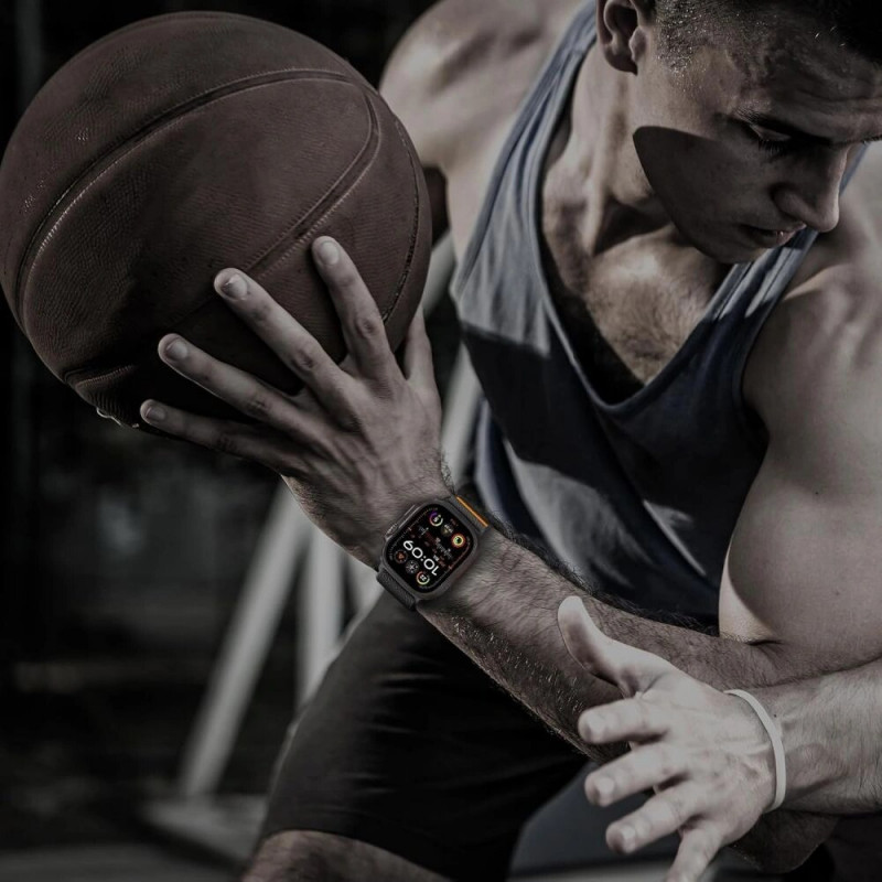 Tech-Protect náramok na hodinky z nylonu so sponou pre Apple Watch 6 / 7 / 8 / 9 / 10 / SE / Ultra 1 / 2 44/45/46/49 mm, čierny
