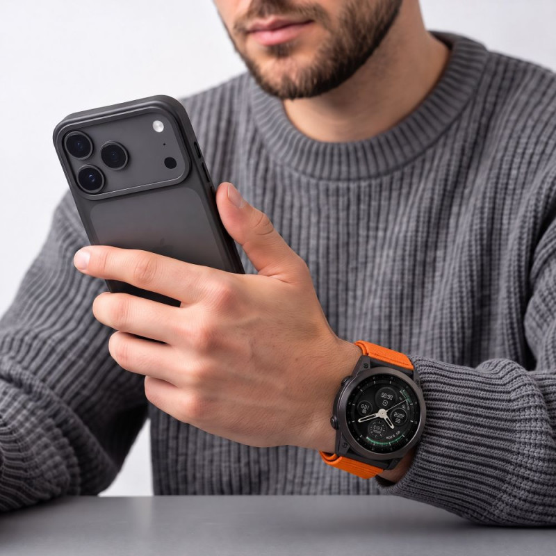 Remienok na hodinky Tech-Protect NylonLoop Garmin Fenix 5X / 5X Plus / 6X / 6X Pro / 7X / 8 / 8 Pro / 9 / 9 Pro (51 mm), oranžový Signal