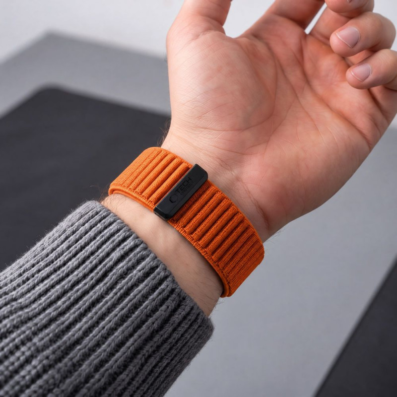 Remienok na hodinky Tech-Protect NylonLoop Garmin Fenix 5X / 5X Plus / 6X / 6X Pro / 7X / 8 / 8 Pro / 9 / 9 Pro (51 mm), oranžový Signal