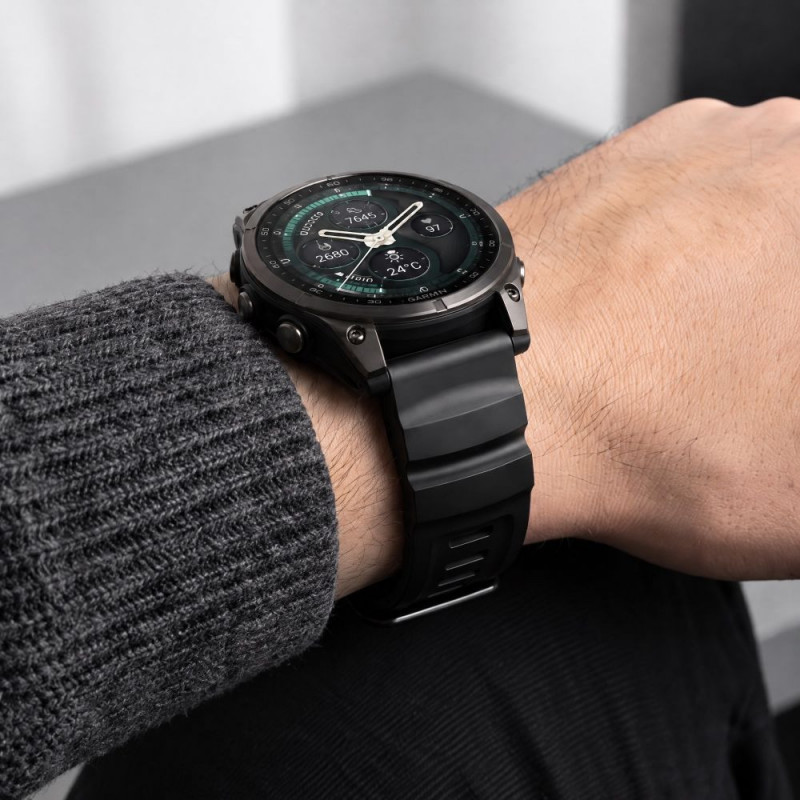 Remienok na hodinky Tech-Protect Motion Garmin Fenix 5X / 5X Plus / 6X / 6X Pro / 7X / 8 / 8 Pro / 9 / 9 Pro (47 mm), čierny