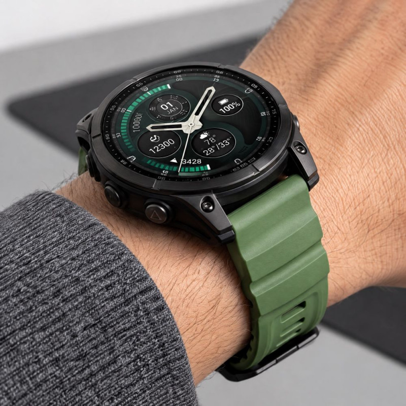 Remienok na hodinky Tech-Protect Motion Garmin Fenix 5X / 5X Plus / 6X / 6X Pro / 7X / 8 / 8 Pro / 9 / 9 Pro (47 mm), Military Green