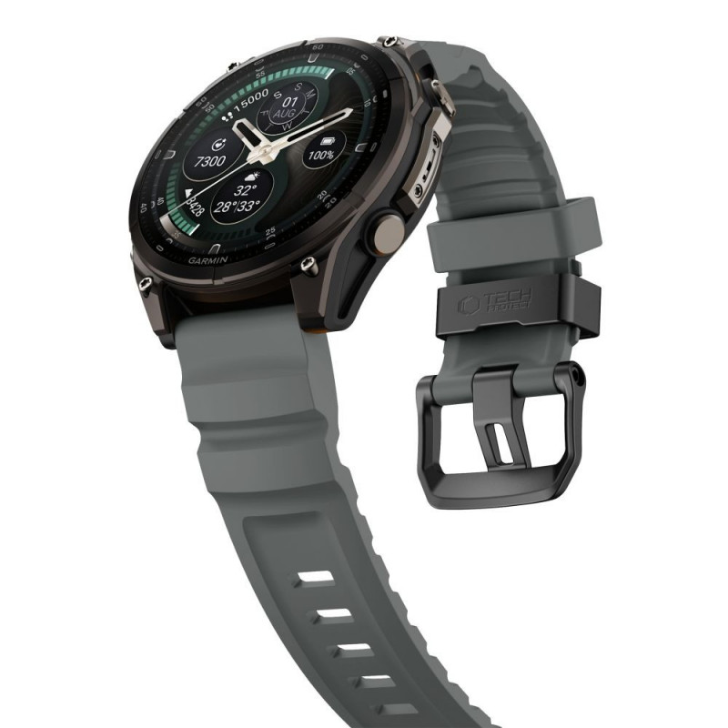 Remienok na hodinky Tech-Protect Motion Garmin Fenix 5X / 5X Plus / 6X / 6X Pro / 7X / 8 / 8 Pro / 9 / 9 Pro (51 mm), Storm Grey