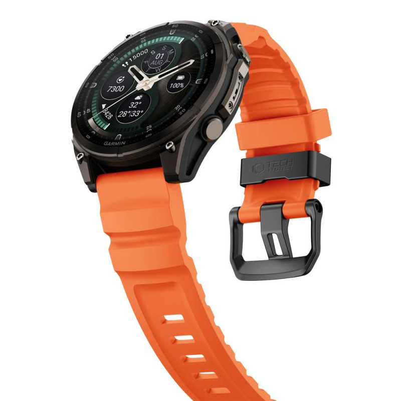 Remienok na hodinky Tech-Protect Motion Garmin Fenix 5X / 5X Plus / 6X / 6X Pro / 7X / 8 / 8 Pro / 9 / 9 Pro (51 mm), oranžová Signal Orange