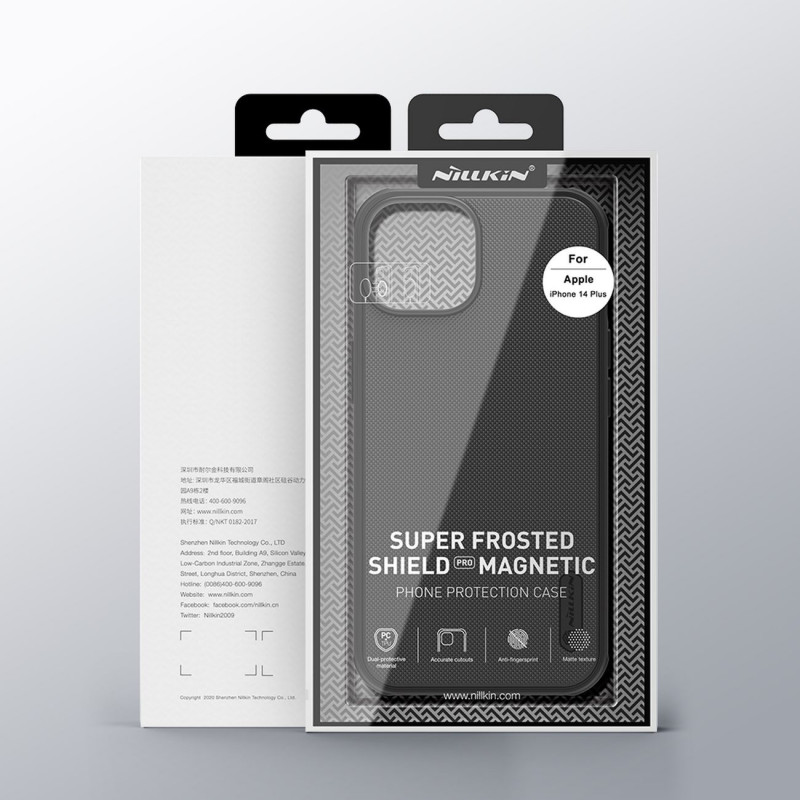 Nillkin Super Frosted Shield Pro Magnetic MagSafe puzdro pre Apple iPhone 14 Plus / 15 Plus, čierne