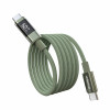 Choetech XCC-1068 PD 60W kábel USB-C na USB-C s displejom, 1,2 m, zelený