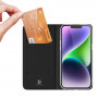 Dux Ducis Skin Pro peňaženkové puzdro s preklápacím krytom pre Apple iPhone 15 Plus, čierne
