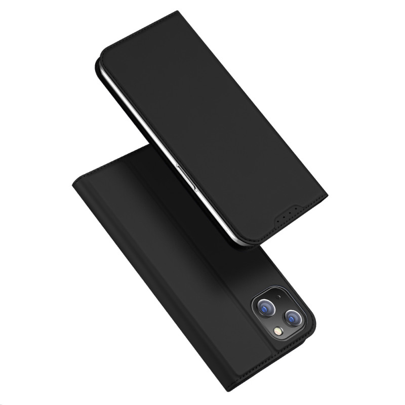 Dux Ducis Skin Pro peňaženkové puzdro s preklápacím krytom pre Apple iPhone 15 Plus, čierne