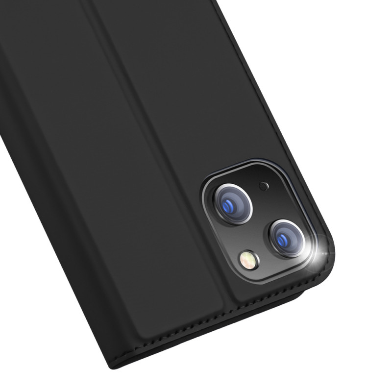 Dux Ducis Skin Pro peňaženkové puzdro s preklápacím krytom pre Apple iPhone 15 Plus, čierne