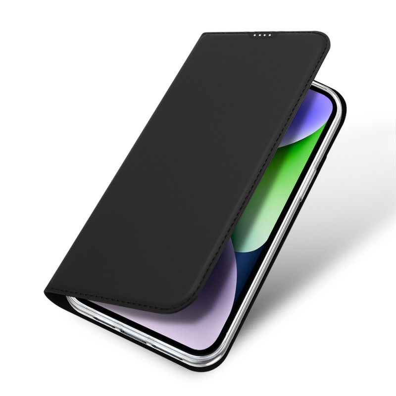 Dux Ducis Skin Pro peňaženkové puzdro s preklápacím krytom pre Apple iPhone 15 Plus, čierne