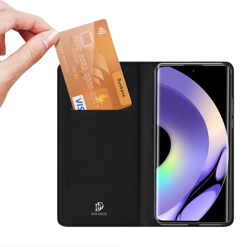 Dux Ducis Skin Pro puzdro s klopou na Realme 10 Pro, čierne