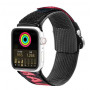 Dux Ducis Outdoor Version nylonový remienok pre Apple Watch Ultra, SE, 8, 7, 6, 5, 4, 3, 2, 1 (49, 45, 44, 42 mm), čierny a červený