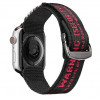 Dux Ducis Outdoor Version nylonový remienok pre Apple Watch Ultra, SE, 8, 7, 6, 5, 4, 3, 2, 1 (49, 45, 44, 42 mm), čierny a červený