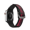 Dux Ducis Outdoor Version nylonový remienok pre Apple Watch Ultra, SE, 8, 7, 6, 5, 4, 3, 2, 1 (49, 45, 44, 42 mm), čierny a červený