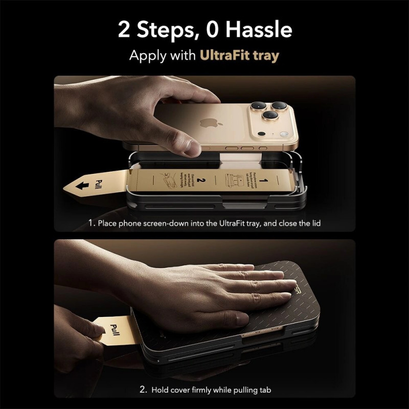 ESR UltraFit Armorite Pro tvrdené sklo na ochranu displeja s Glass by Corning pre Apple iPhone 17 Pro Max, ESR928