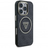 Guess GUHMP16LHG4PRTGK IML Metal Glitter 4G Circle Triangle MagSafe puzdro pre Apple iPhone 16 Pro, čierne