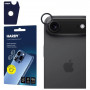 Ochranné sklo na objektív fotoaparátu 3MK HARDY Lens Protection Pro pre Apple iPhone Air, čierne