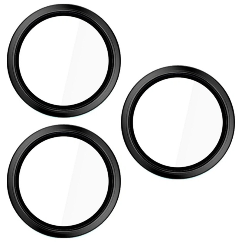 3MK HARDY Lens Protection Pro sklo na ochranu objektívu fotoaparátu pre Apple iPhone 17 Pro / 17 Pro Max, čierne