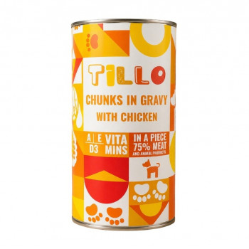 TILLO Kúsky v omáčke Chicken mokré krmivo pre psov, 1250 g