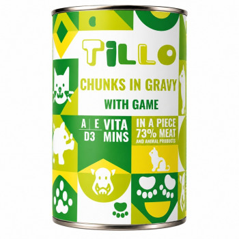 TILLO Kúsky v omáčke Divina mokré krmivo pre psov, 1250 g