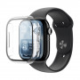 AmazingThing Radix FullGuard sklenený ochranný kryt obrazovky s puzdrom pre Apple Watch Series 11 46 mm, priehľadný