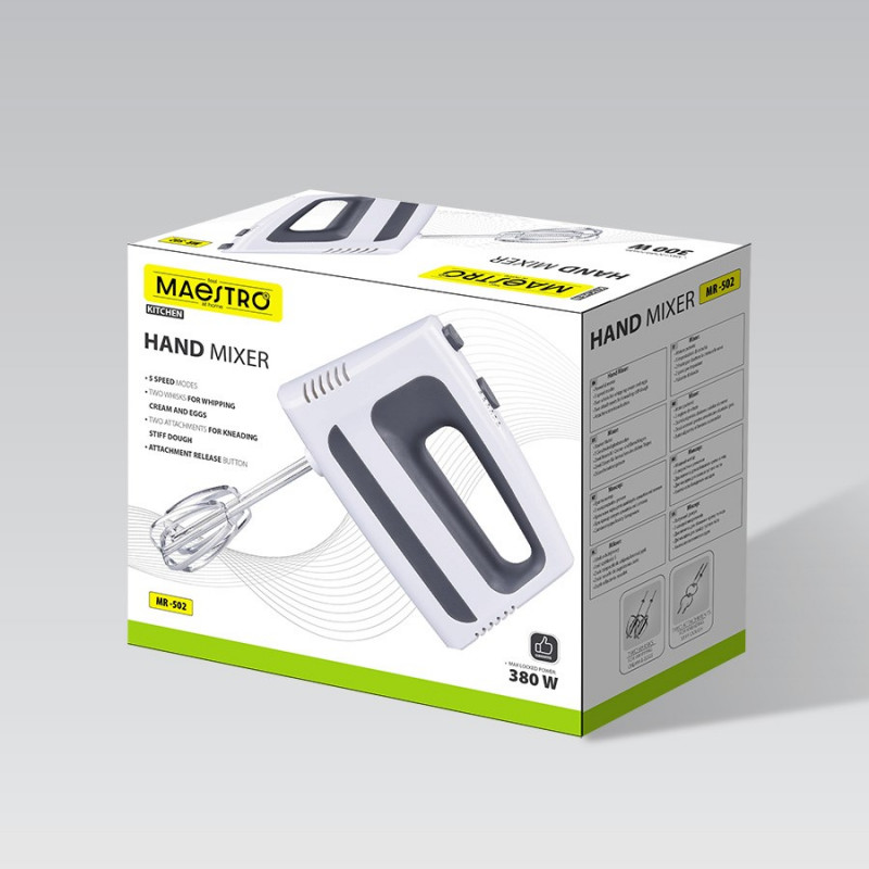 Ručný mixér MAESTRO MR-502, 500 W, biely/čierny