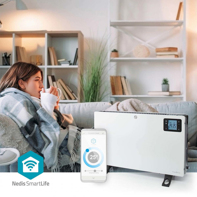 Nedis SmartLife HTCO50WTW elektrický ohrievač, 2000 W, biely