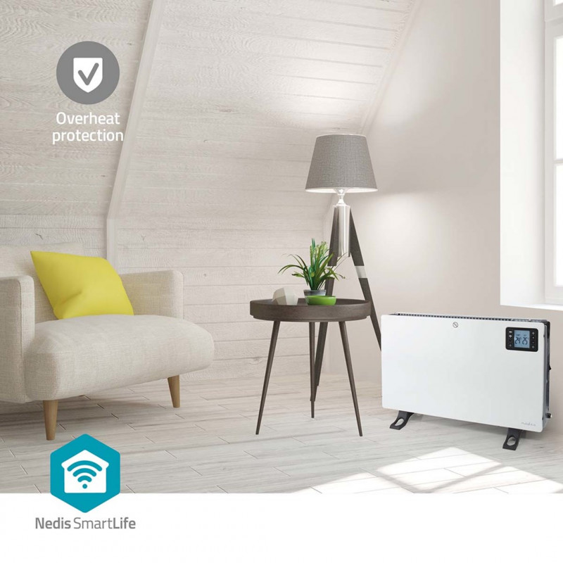 Nedis SmartLife HTCO50WTW elektrický ohrievač, 2000 W, biely