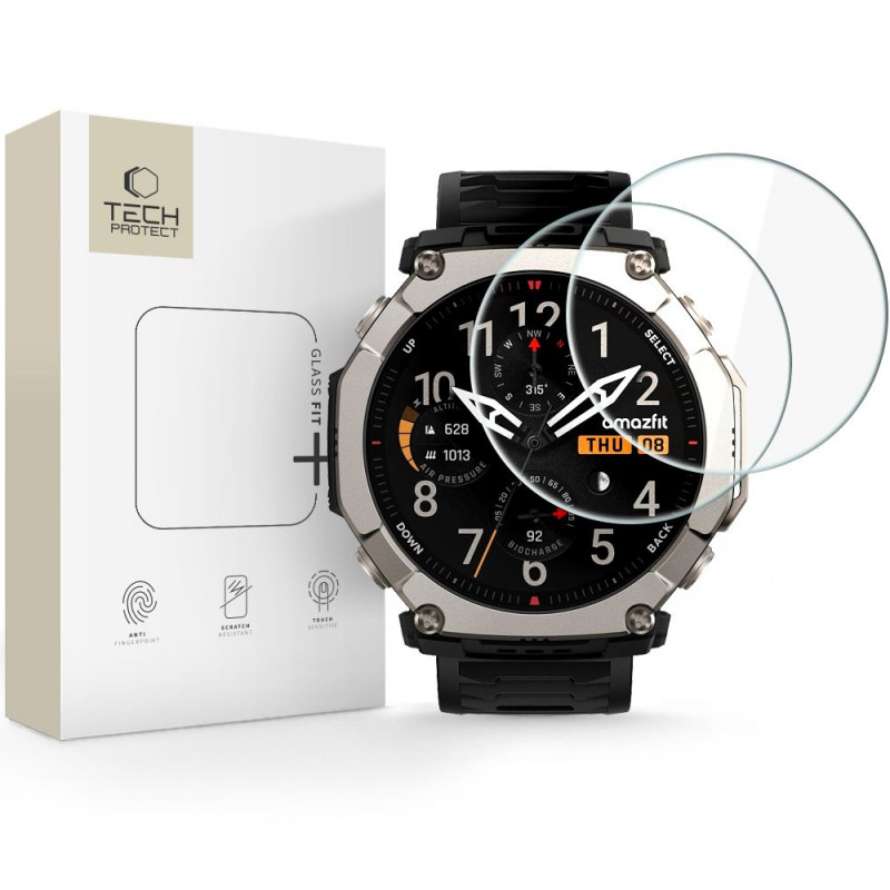 Tech-Protect Glass Fit+ tvrdené sklo pre Amazfit T-Rex Ultra 2 (2 ks), číre