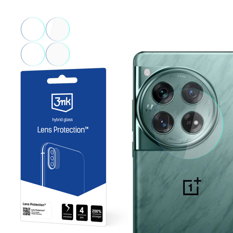 3MK Lens Protection Hybrid Camera Lens Glass pre OnePlus 12 5G (4 ks)