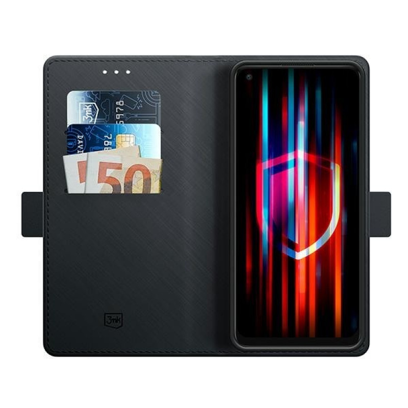 3MK Wallet Case puzdro s peňaženkou pre Oppo A78 4G, čierne