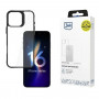 3mk Satin Armor Case+ pre Apple iPhone 16 Pro Max, priehľadný s čiernym rámom