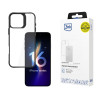 3mk Satin Armor Case+ pre Apple iPhone 16 Pro Max, priehľadný s čiernym rámom