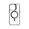 3mk Satin Armor MagCase s MagSafe pre Apple iPhone 16 Pro, priehľadný s čiernym rámom
