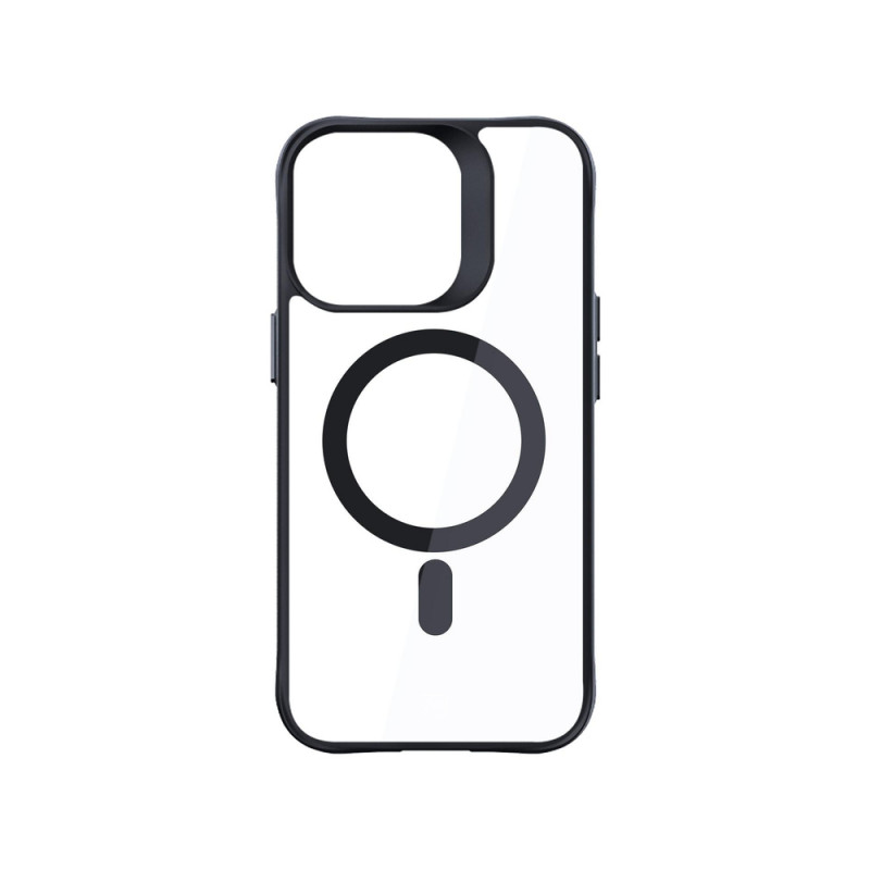 3mk Satin Armor MagCase s MagSafe pre Apple iPhone 16 Pro, priehľadný s čiernym rámom