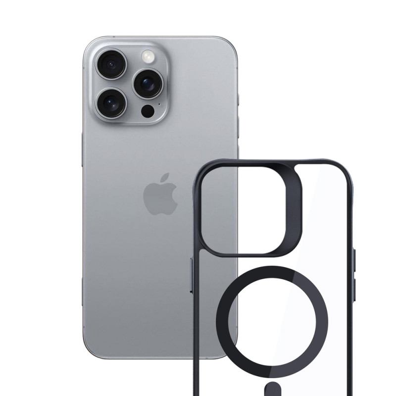 3mk Satin Armor MagCase s MagSafe pre Apple iPhone 16 Pro Max (W-3SAMaCa-AiP16PM-0), priehľadné s čiernym rámom