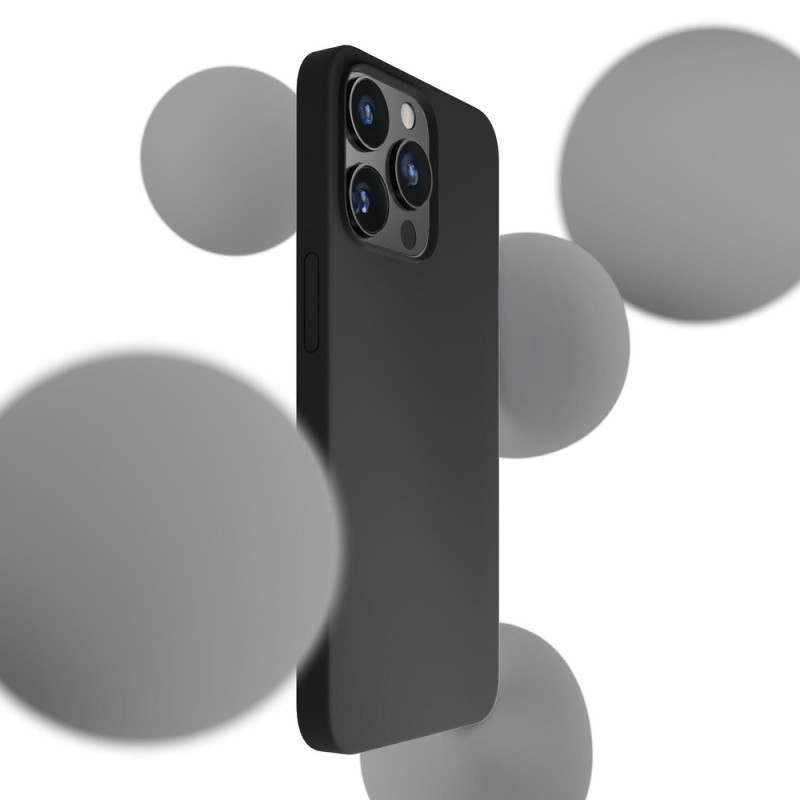 3mk Silicone Case pre Apple iPhone 16 Pro, čierne