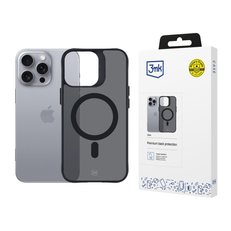 3mk Smoke MagCase s MagSafe pre Apple iPhone 16 Pro Max (W-3SmoMaCa-AiP16PM-0), polopriehľadný