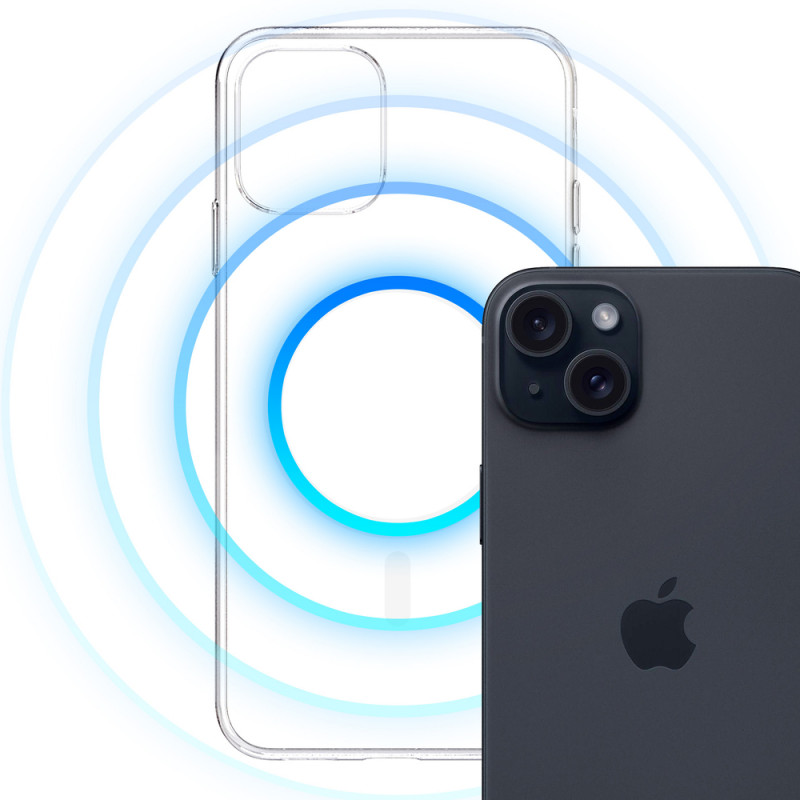 3mk Clear MagCase pre Apple iPhone 15 Plus, transparentné