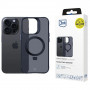 Puzdro 3MK Smoke Case Mag&Stand pre Apple iPhone 16 Pro Max, polykarbonát, čierne