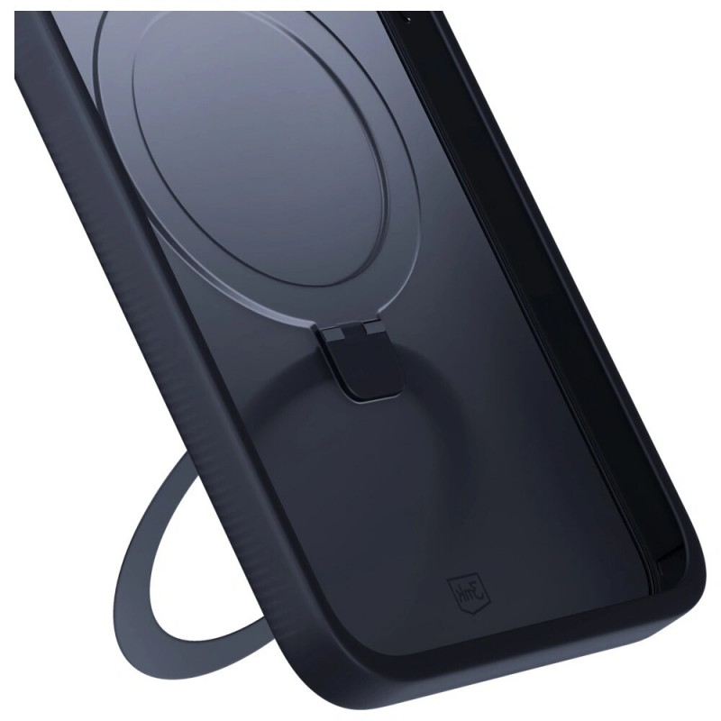 Puzdro 3MK Smoke Case Mag&Stand pre Apple iPhone 16 Pro Max, polykarbonát, čierne